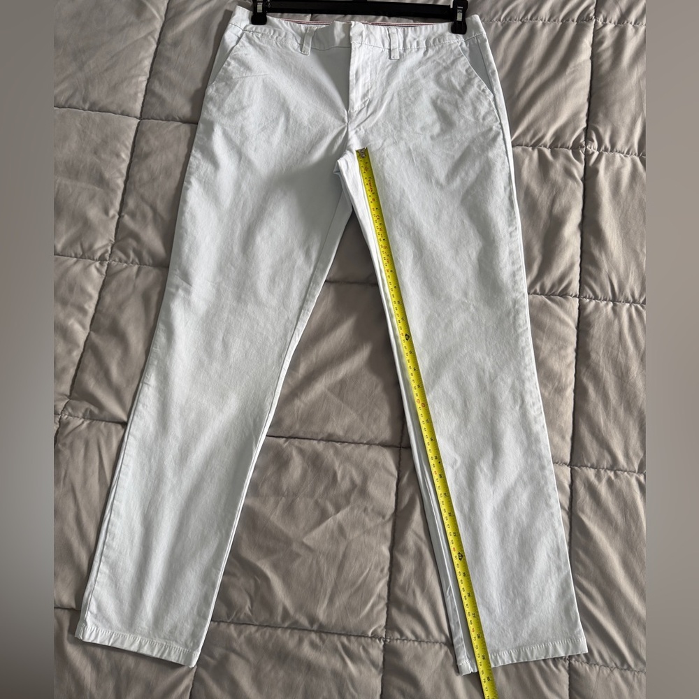 Tommy Hilfiger White Stretch Slim Chino Pants Women Size 8 Classic Preppy - Picture 13 of 14
